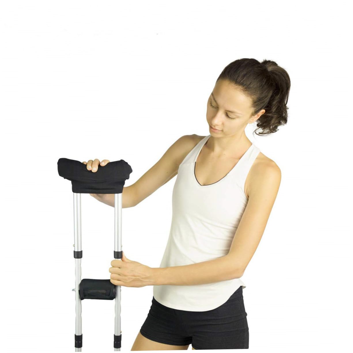 IWOWHERO 2 Pairs Mobility Aid Hand Pad Walking Stick Handle Padding Crutch Mats for Elders Padding for Crutches Armpits Hand Cushions Crutches Crutch Accessories Crutch Pad Black Sponge