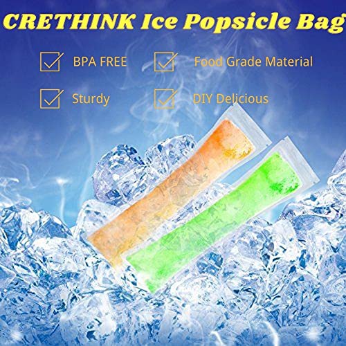 Crethink 50 sacchetti usa e getta per ghiaccioli a...