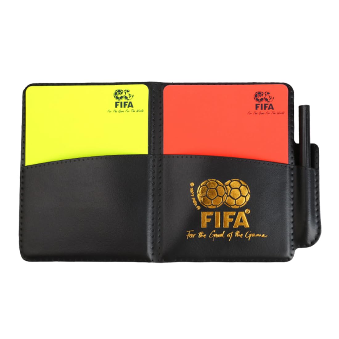 Kit de Tarjetas Árbitro Fútbol, PVC Tarjetas Amarillas y Rojas, con bolígrafo, Juego de Tarjetas de Árbitro Deportivo de Fútbol, para Partidos de Fútbol Deporte Escolar, Baloncesto