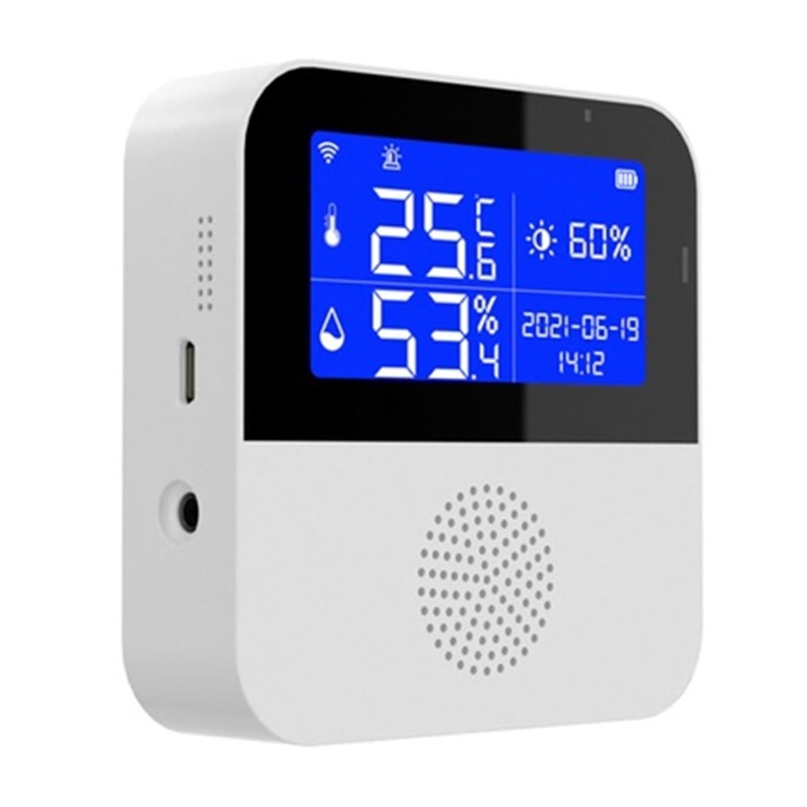 Sensore Di Umidità Della Temperatura WiFi Tuya Con Sonda Esterna Schermo LCD Monitor Remoto Termometro Da Interno Igrometro Smart Life APP Preciso Veloce Monitoraggio In Tempo Reale(Without Probe)