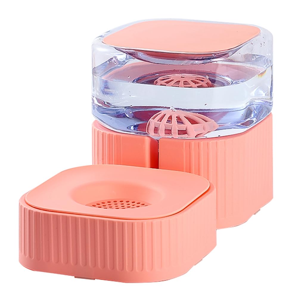 BPS Bebedero Automático para Mascotas Perro Gatos Fuente de Agua con Diseño de Sifón, Base Antiderrame, Tazón Desmontable y Materiales sin BPA 16.5 x 32.5 x 18.5 cm (Rosado, Unico) BPS-8808RS
