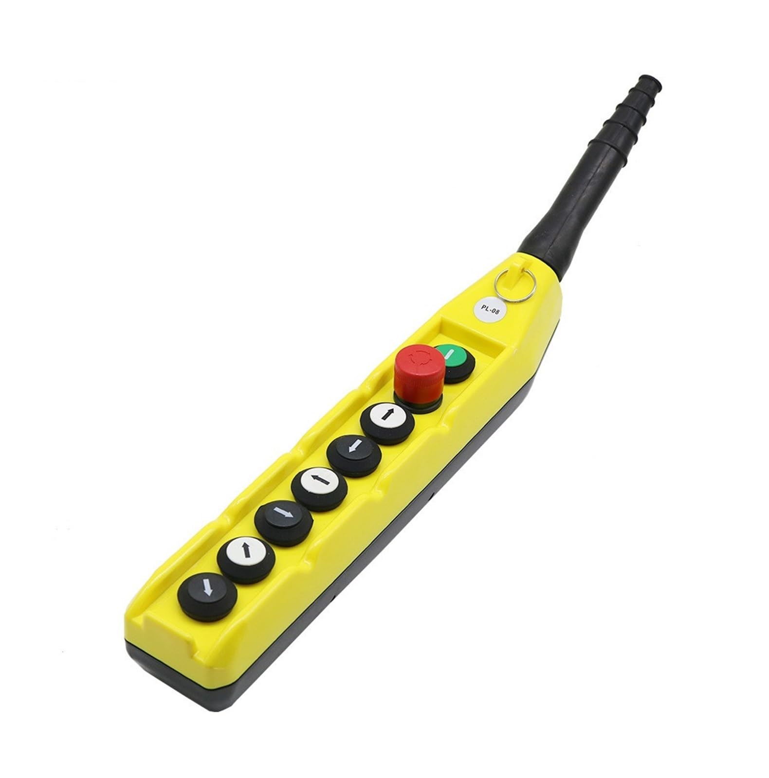 8 Push-Button Single Speed Crane Suspension Control Station with Emergency Stop Handle Button Switch Box