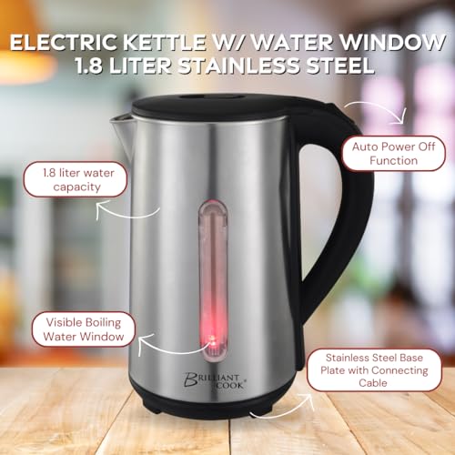 Hervidor eléctrico de acero inoxidable 1.8L 1000W miniatura 3