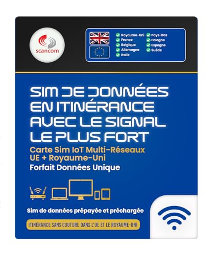 Sim de datos de roaming multired del Reino Unido y la UE. Se conecta automáticamente a la señal más fuerte para proporcionar la mejor conexión en la ubicación (cubo de datos único durante 12 meses