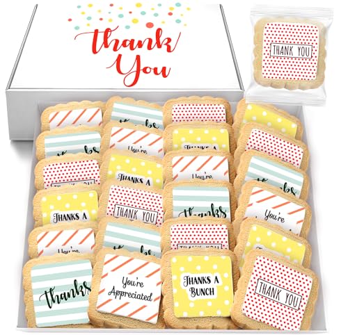 Thank-You-Cookies-Bulk-Individually-Wrapped-Party-Favors-24-Pack-Gift-Basket-Cookies-for-Men-Women-Corporate-Event-Employees-Co-workers-Teachers-Nurses-Appreciation-Cookies-Staff | Free Flower Delivery