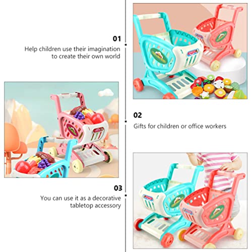 ibasenice Einkaufswagen- Simulationsmodell- Mini- Einkaufswagen- Modell Einkaufswagen- Imitation Kreatives Kinder… – Bild 5