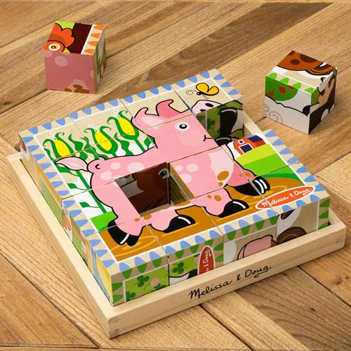 Melissa & Doug 775 Farm Wooden Cube Puzzle thumb #8