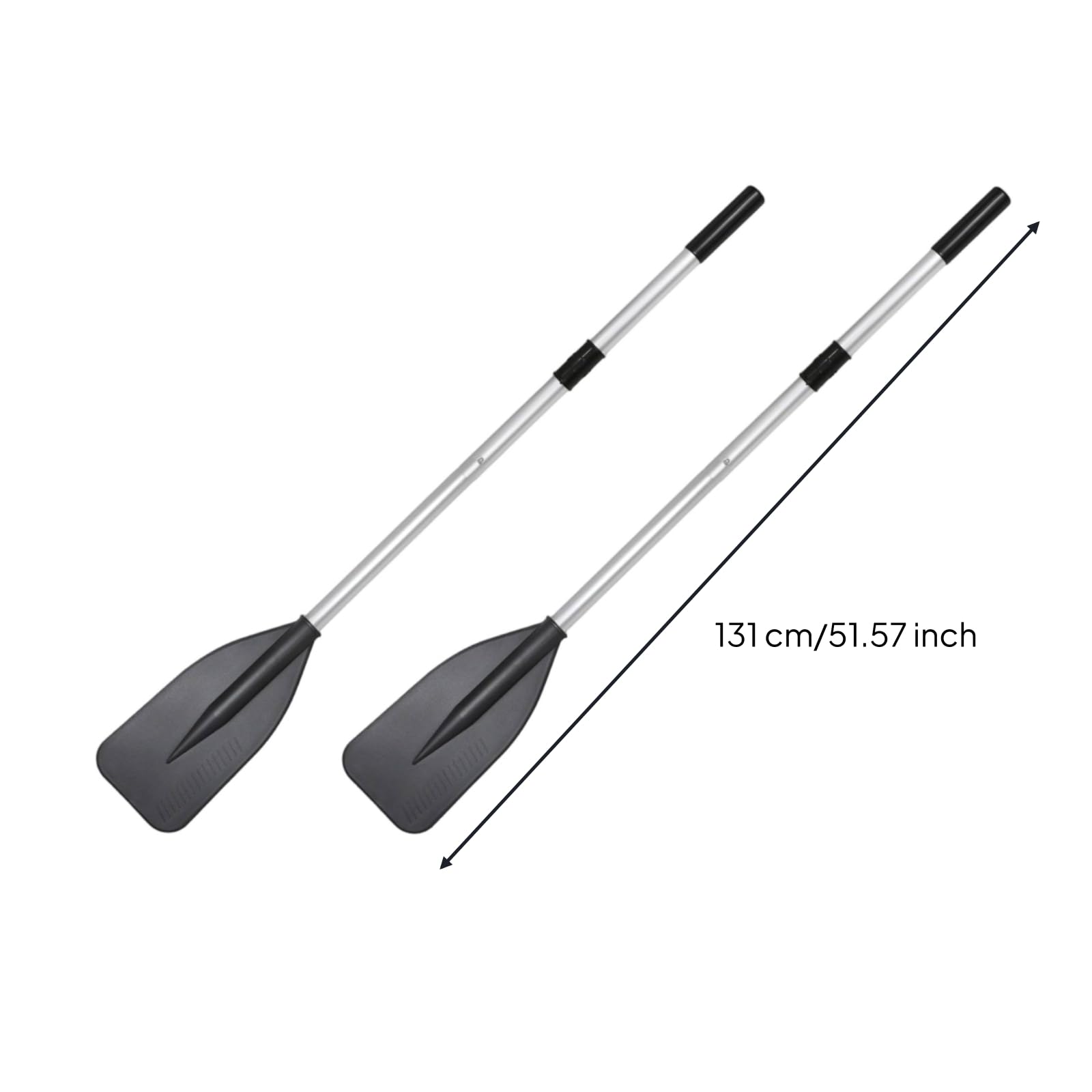 Coppia di Pagaie per Kayak con Albero in Alluminio Argento da 1180 Pale in Nylon Antiscivolo per Gommone E Barca Pneumatica Adatta per Remata E Sport Acquatici