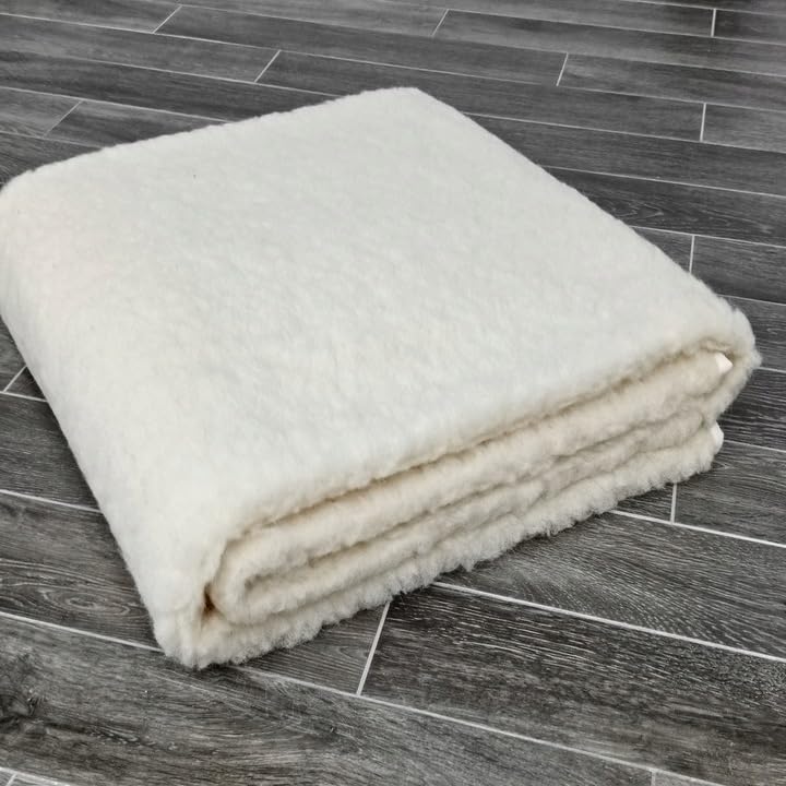 Merino Matratzenschoner mit 4 Eckgummis 180x200 cm Matratzen Topper Matratzenauflage 100% Natürliche Merinowolle Woolmark Oeko-Tex