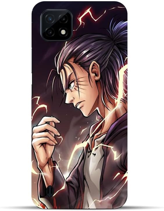 KirmadaKirmada® Realme C21/C21Y/C25Y Eren (1) Attack On Titan Mobile Cover Anime Designer 3D Printed Hard Case Stylish Polycarbonate,Vibrant Colors, Scratch-Proof Anime Back Cover