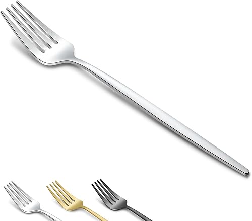 Pleafind 36 tenedores plateados para cena, cubiertos de 8.4 pulgadas, tenedores de acero inoxidable, tenedores de cubiertos, tenedores de metal disponible en Yaxa Colombia