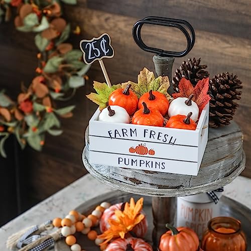 Thanksgiving-Decor-Fall-Tiered-Tray-Decor-Fall-Pumpkin-Mini-Wood-Crate-Decorations-Set-Farmhouse-Table-Centerpiece-Decor-Kit-for-Fall-Decor Thanksgiving Decor Fall Tiered Tray Decor Fall Pumpkin Mini Wood Crate Decorations Set Farmhouse Table Centerpiece Decor Kit for Fall Decor