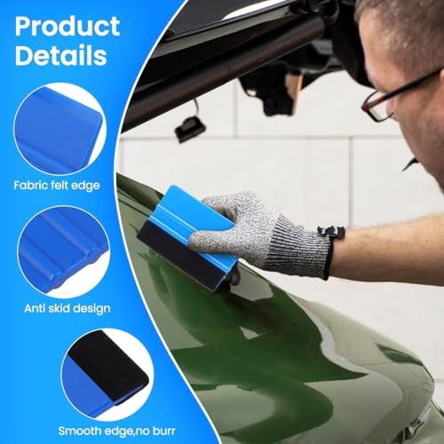 Image of STHIRA 10Pcs Squeegee for Vinyl Wrap 4'' Scratch-Free Window Film Scraper for Smooth Application Durable Vinyl Scraper Decal Applicator for Car Wraps, Window Tint, Paint Protection Film, Wall Paper