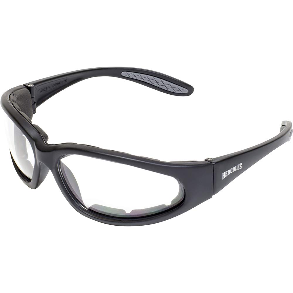 Pacific Coast Sunglasses Nannini Rider Padded Motorcycle Goggles Hand-Sewn Brown Leather Chrome Frames Clear Anti-Fog Lens