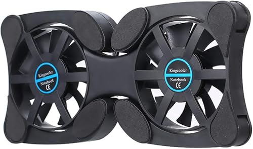 QUZHI Mini portátil plegable plegable USB ventilador dual enfriador almohadilla de enfriamiento para PC portátil portátil 7