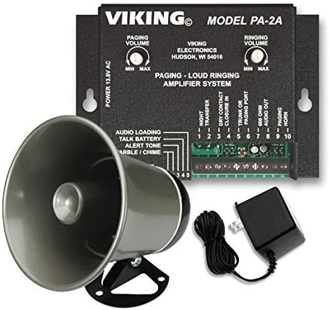 Viking Paging System with Amplifier and Speaker Horn Fully Powered for Use with Office Phones