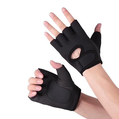 Luva Musculação Academia Antiderrapante Feminina E Masculina Ginástica (Preto)