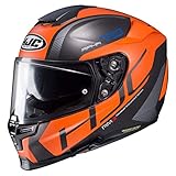 helm hjc rpha 70 dipol mc1sf Integrierte Sonnenvisier : Ja HJC Motorradhelm RPHA 70 Vias MC7SF, Schwarz/Orange, Größe L