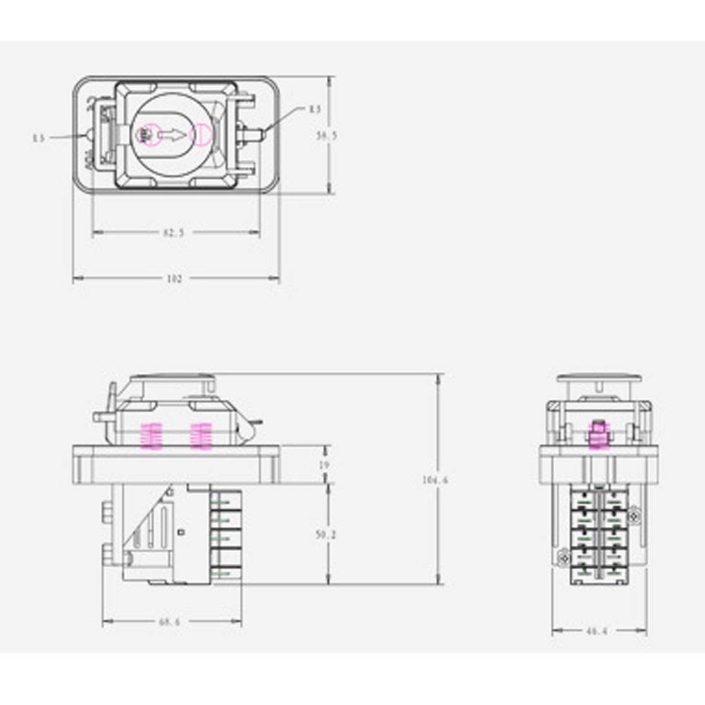 KEDU KJD11 Interruttori Elettromagnetici Impermeabili 8 Pin Relè JD3 Interruttore a Pulsante ON-OFF con Funzione di Protezione da Guasti di Alimentazione e Sottotensione per Macchine Utensili 230V 16A