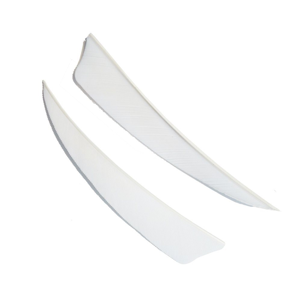SHARROW 50pcs Tir à l'arc Plume de Flèche Naturelle 4 Pouces Modèle à Rayures