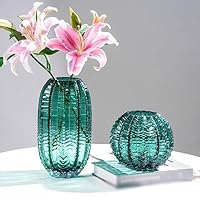 ガラス 花瓶 壺 作家もの フラワーベース 花器 硝子 グリーン 緑 サイン在り ガラス 花瓶 壺 作家もの フラワーベース 花器 硝子 グリーン 緑