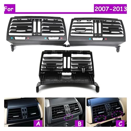 Rejillas de aire acondicionado traseras para BMW X5 X6 E70 E71 E72 de 2007 a 2013 (Modelo C) 2