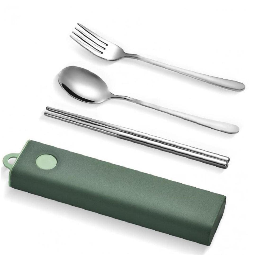 Onsinic Travel Cutlery Set Stainless Steel Portable Camp Reusable Flatware Silverware Include Fork Spoon Chopsticks with Case
