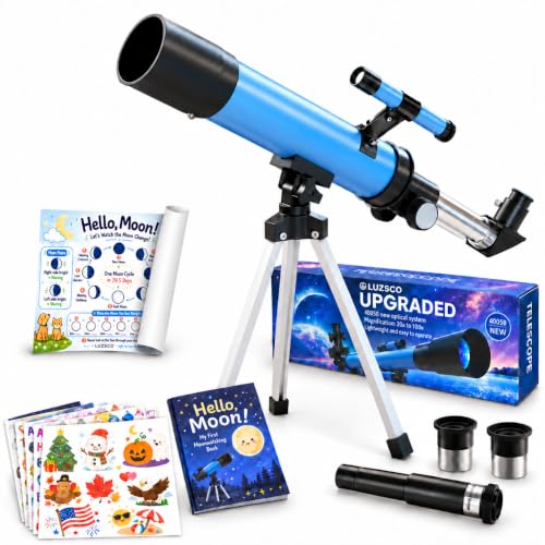 LUZSCO Telescope for Kids, 50mm 100x Set with Tripod