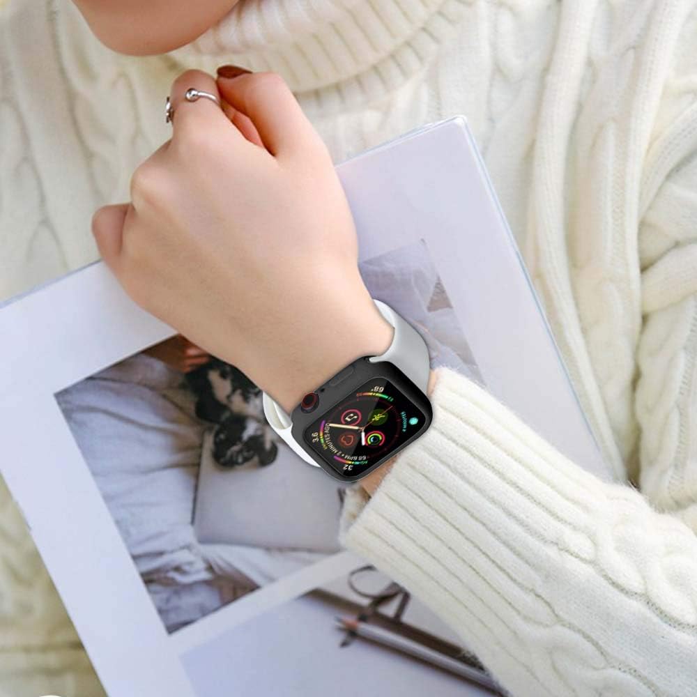 [4 Pack] BOTOMALL for Apple Watch Case 40mm Series 6 Series 5 Series 4 & SE [NO Screen Protector] Premium Soft Flexible TPU Thin Lightweight Protective Bumper Cover Protector for iWatch(4Pack A,40mm)