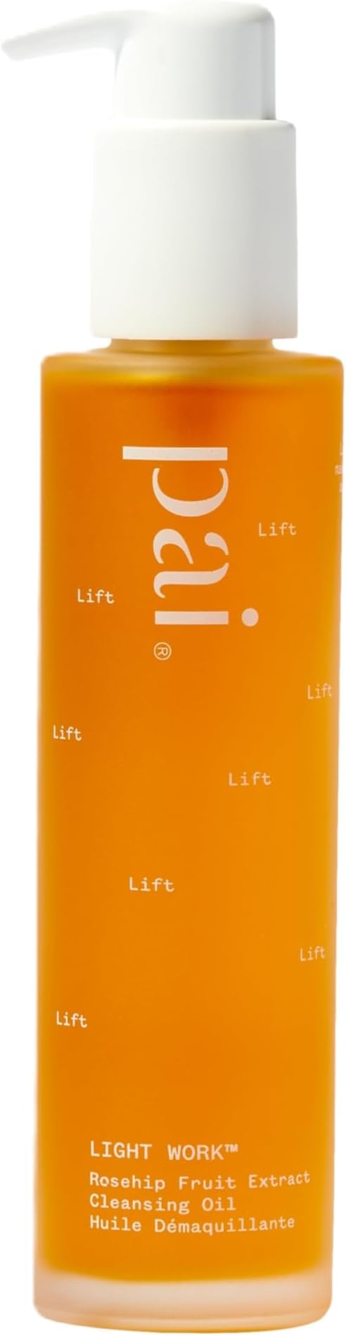 Light Work Cleansing Oil for Face 100ml, Brightening Rosehip Oil Cleanser for SPF & Make-Up Removal, for All Skin Types, Vegan Face Cleanser for Blemishes & Dehydration