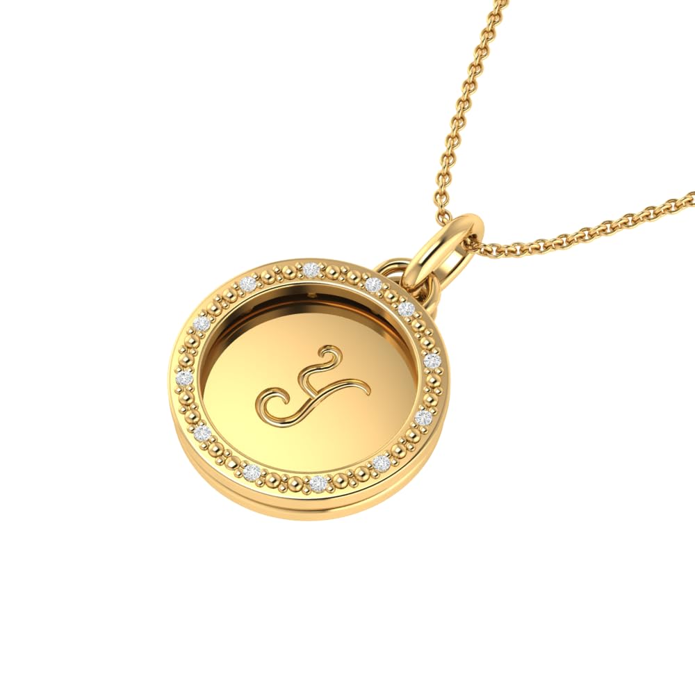 Versatile 'A' letter 3-in-1 Sterling Silver Pendant with CZ Diamonds-image-24