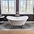 WOODBRIDGE BTA1540-B/N-Feet+B/NDrain Bathtub, Brushed Nickel