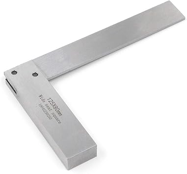 Tulead Steel Machinist L-Square Ruler 125x80mm/4.92"x3.15" - Precision Engineer Square for Woodworking & Machinists