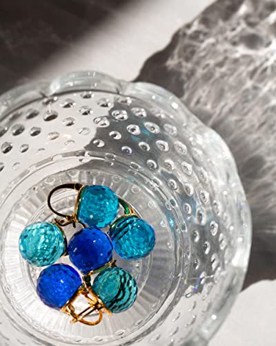 Image of Crystal Earrings for Women, Sparkly Austrian Crystal Disco Ball Earrings, 18K Gold Plated Post Drop Earrings with Colorful Spheres, Hypoallergenic & Lightweight, Ideal Gift for Her