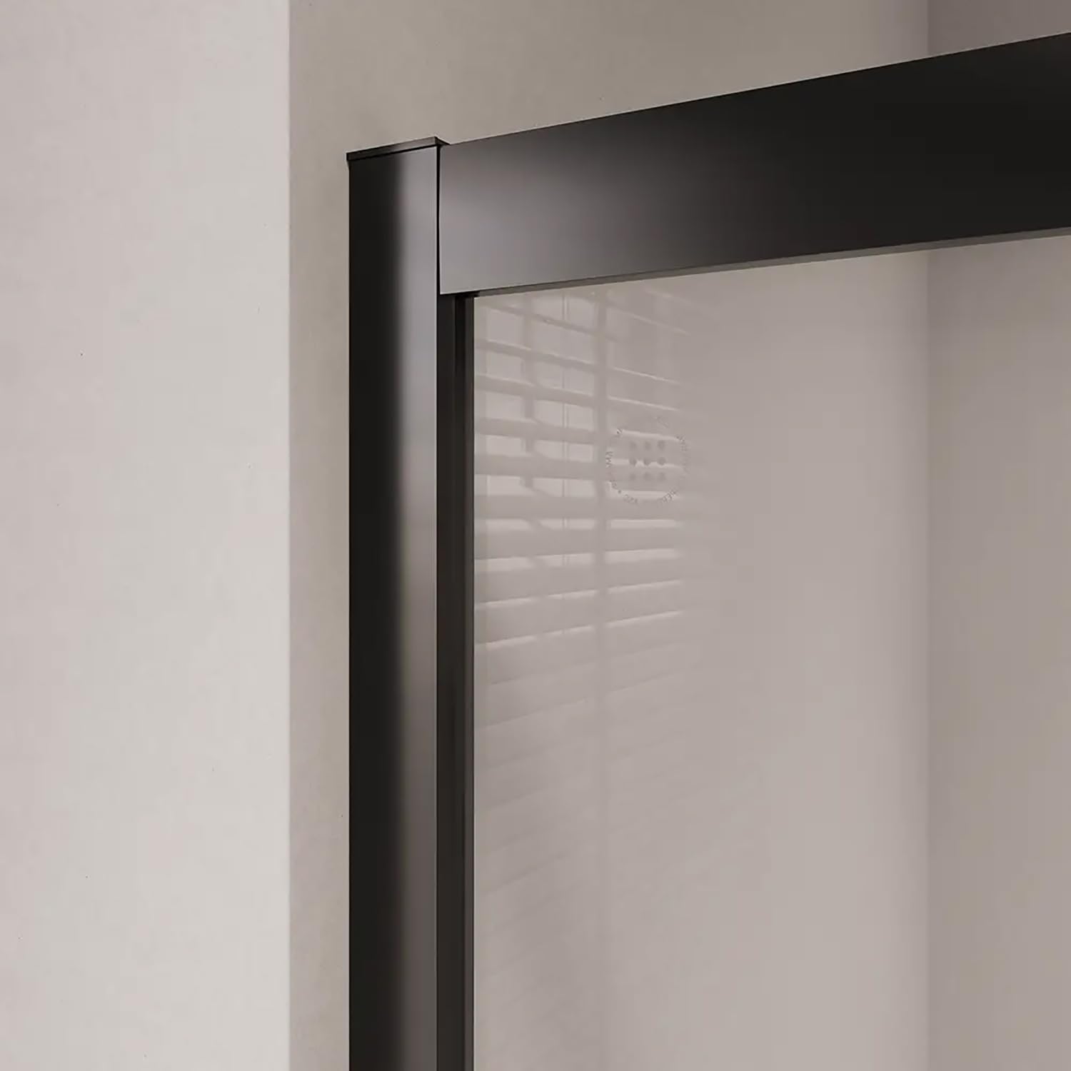 Box Doccia Angolare Mod. Java 80x80cm Apertura Scorrevole Vetro Temperato 6mm Trasparente Profili in Alluminio Nero Opaco 16 Carrelli Scorrevoli Maniglia in ABS