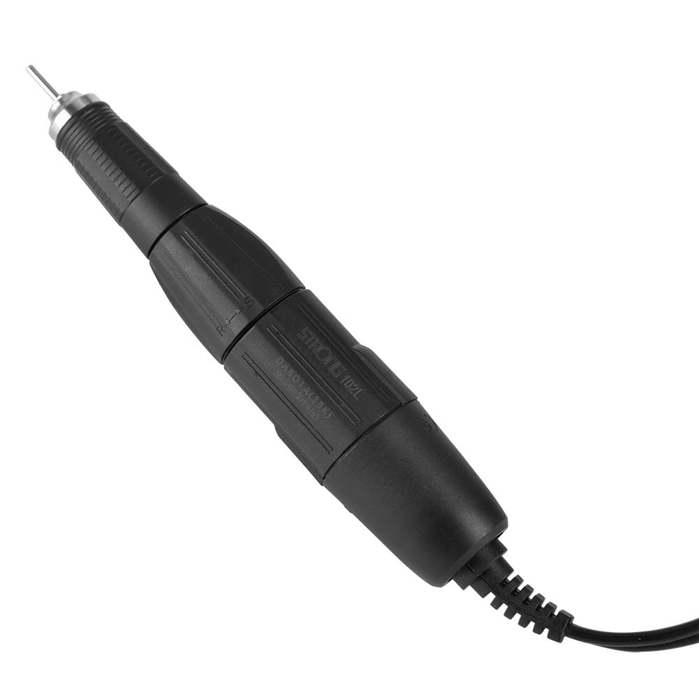 Vendite Pazze Manipolo per smalto ad alta resistenza con design a penna 102L2,35mm, impugnatura per trapano per unghie, resistente all'usura Comodo per il salone professionale faidate(black)