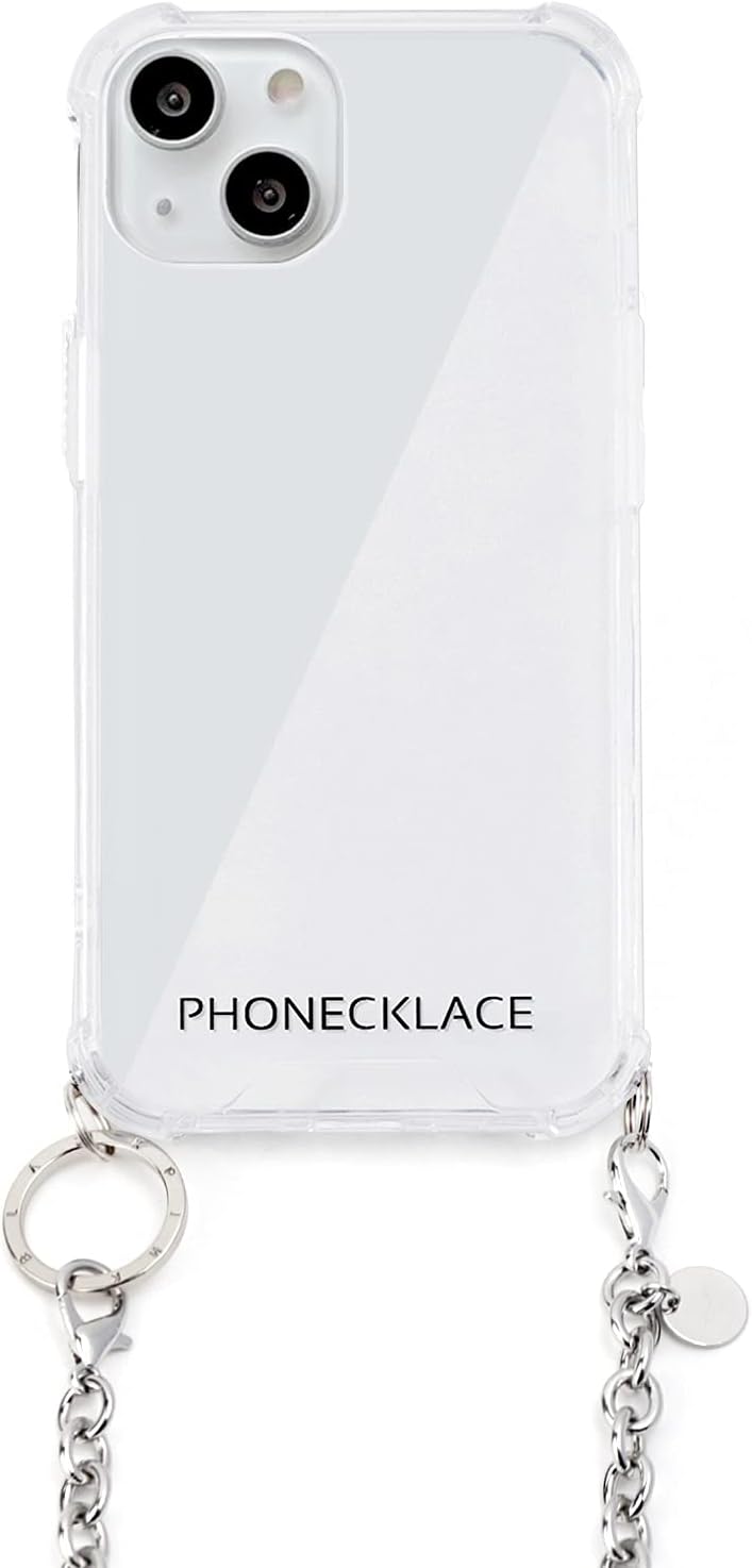 PHONECKLACE iPhone 13 Case with Chain Shoulder Strap, Clear