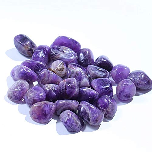 Haussammlung 100 g natürlicher Traum-Amethyst-Quarzstein, 15–20 mm, lila Kristall-Trommelstein