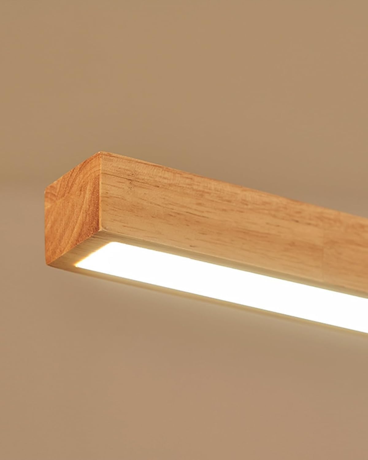 NVKE LED Pendelleuchte esstisch holz Dimmbar Linear Design Hängeleuchte Esstisch lampe Lineare Hängelampe mit Fernbedienung höhenverstellbar Kronleuchter für Esszimmer Küche Büro Lampe(120cm)