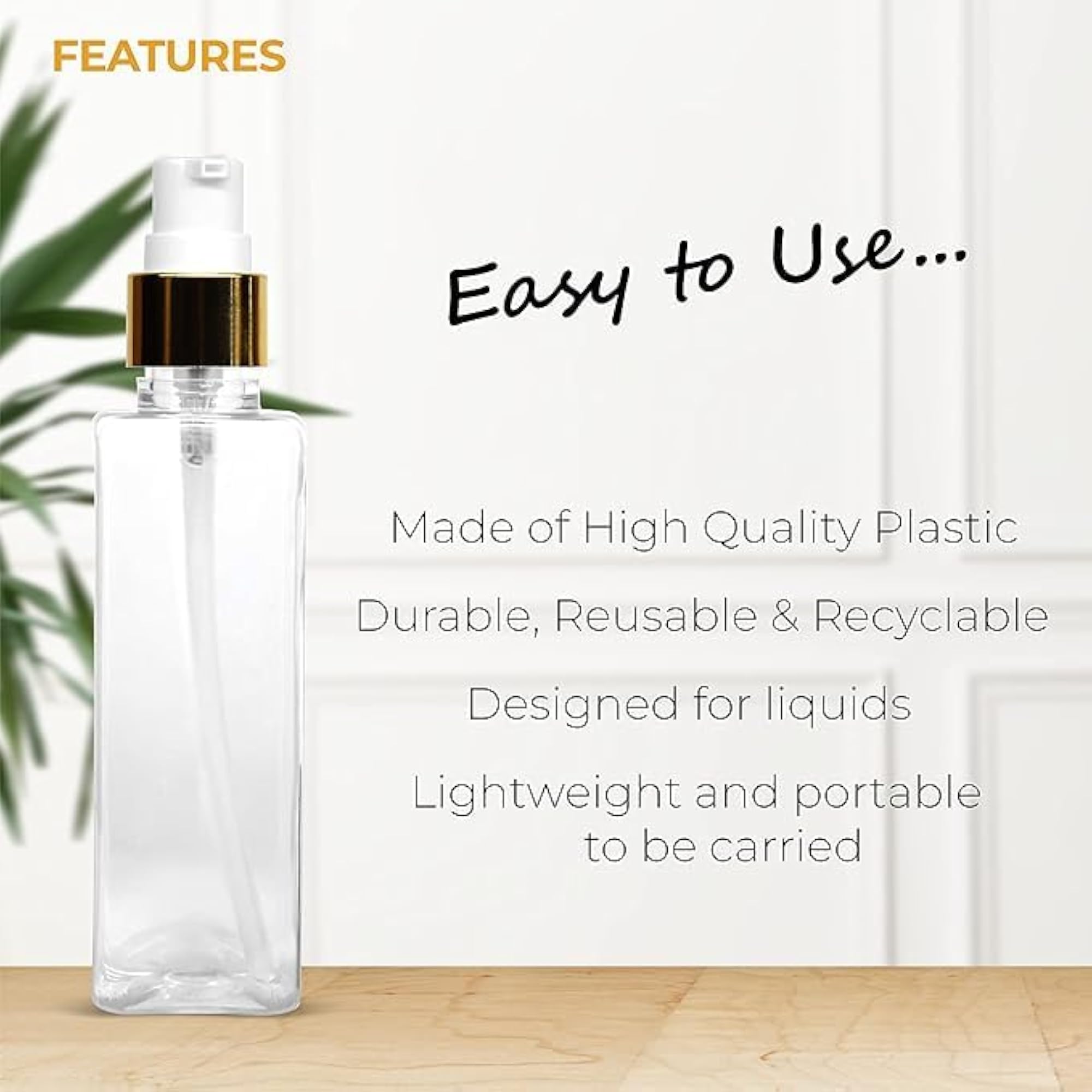 3 Rectangular Shape Refillable Containers