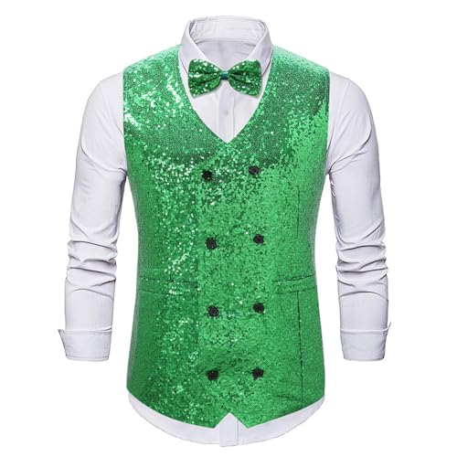 Gilet de fête homme brillant à paillettes pour soirées et loisirs d'automne