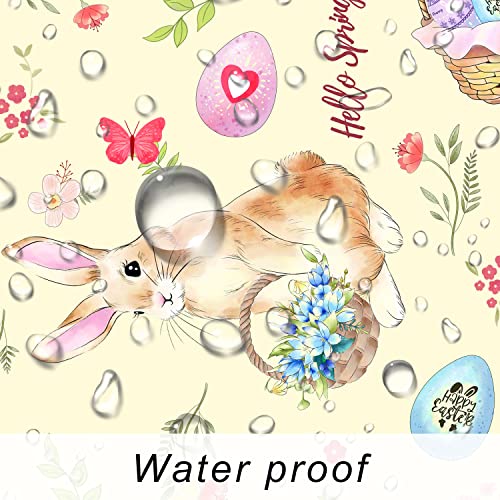 Virtumob Oval Tablecloth,H, Easter Table Cloth Oval 60X84 Inch, Spring Floral And Bunny Dining Table Cloths Indoor Or Outdoor Holiday Spring Table Decorations For Dinner Holiday Parties #TOP4