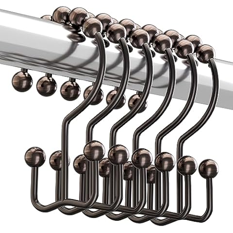 Titanker Shower Curtain Hooks Rings Cover