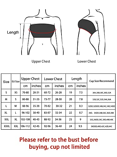 Image of Women Bandeau Bra Padded Strapless Bralette Bra Seamless Bandeau Tube Top Bra