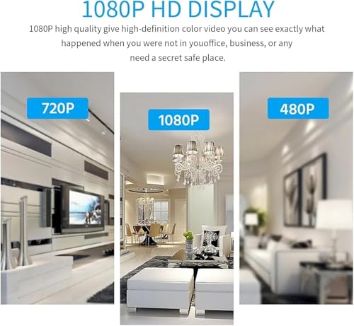 Image of BIGASUO Camera Security Camera for Home Outdoor High HD Focus Magnet Mini WiFi Magnetic Live Stream Night Vision IP Wireless 1080P Audio Video CCTV for Home and Office Monitor (1204) (Black, B06)
