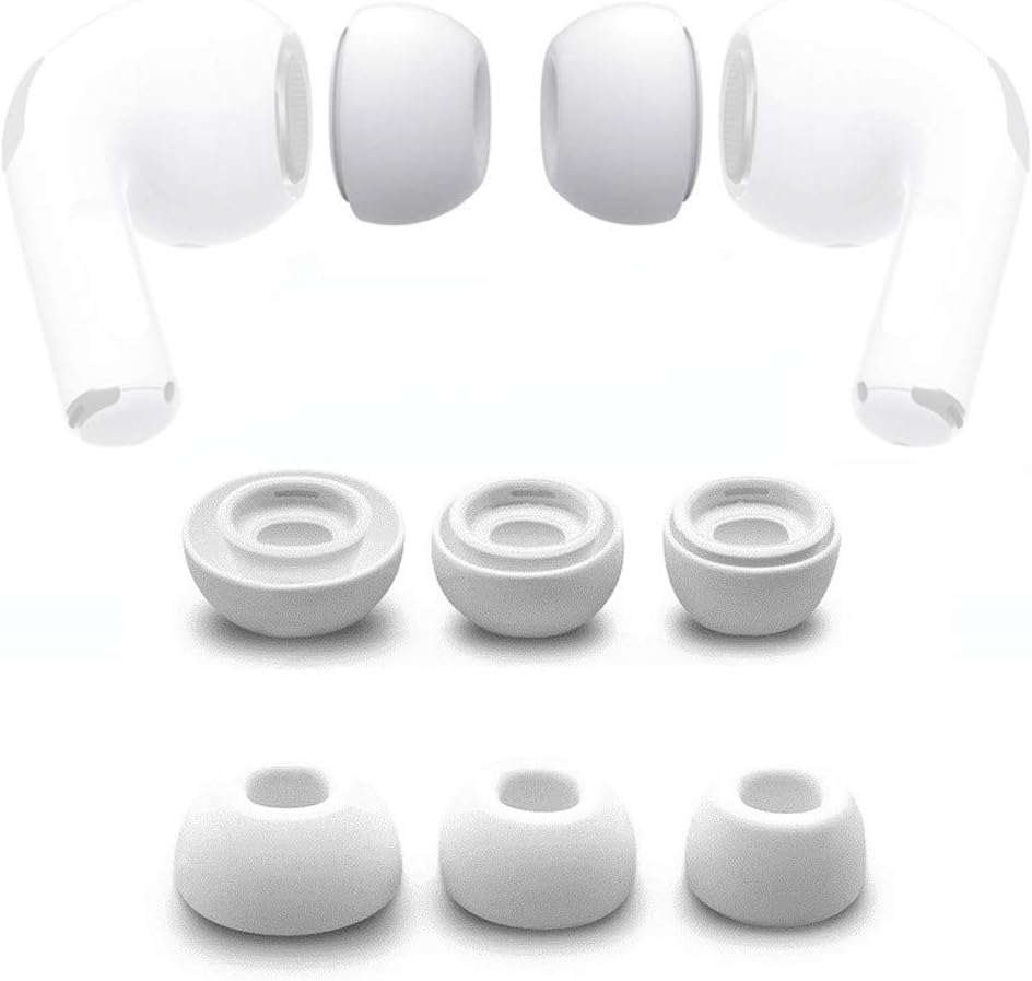 HSKB Replacement silicone earphones, rubber earbuds for headphones, earphones, compatible with AirPods Pro 2019 earplugs, prevents falling out, soft silicone.