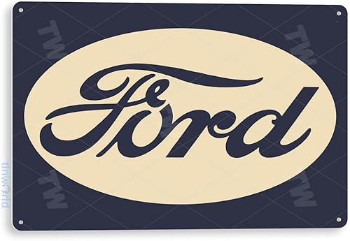 Tinworld Letrero de estaño "Ford Retro" Metal Decor Parts Auto Shop Garage A378