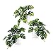 PASCH® 3er Set Monstera künstlich (20cm) in weißen Keramiktöpfen: künstliche Pflanzen wie echt | Monstera Pflanze künstlich | Kunstpflanze hängend im Topf | Hängepflanze künstlich abgestimmt
