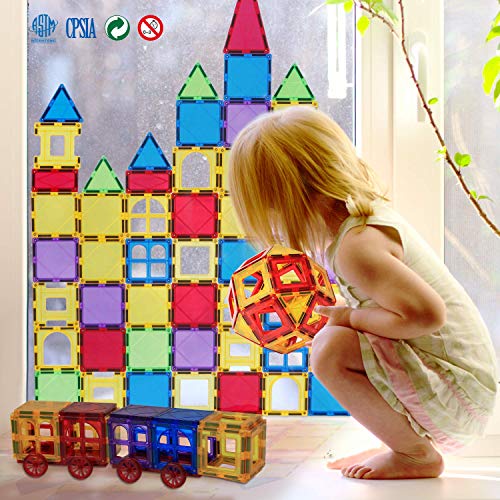Magblock Magnetic Blocks - Magnetic Tiles For Kids - 3D Magnetic Building Blocks For Toddlers Building Blocks With Clear Color Educational Toys Set 32 Pieces #TOP6