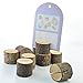 Bantoye 20 Pcs Rustic Wood Base Clip Holder DIY Table Name Number Card Holder Picture Memo Note Photo Message Clip for Christmas Party Wedding Table Name